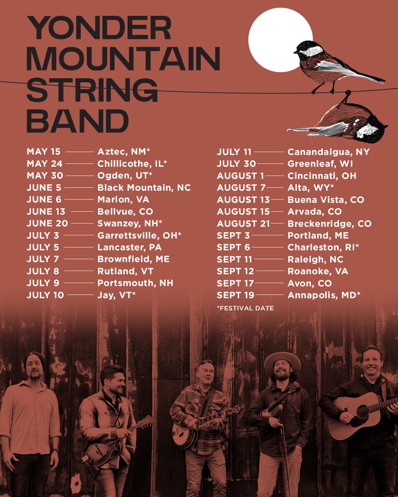 Yonder Mountain String Band Tour Poster 2026