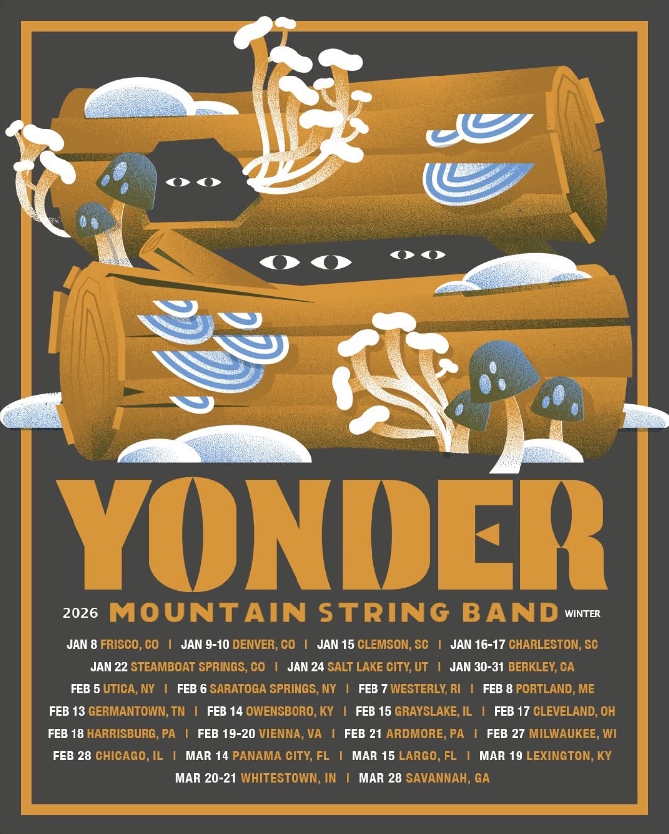 Yonder Mountain String Band Summer Tour Poster 2026
